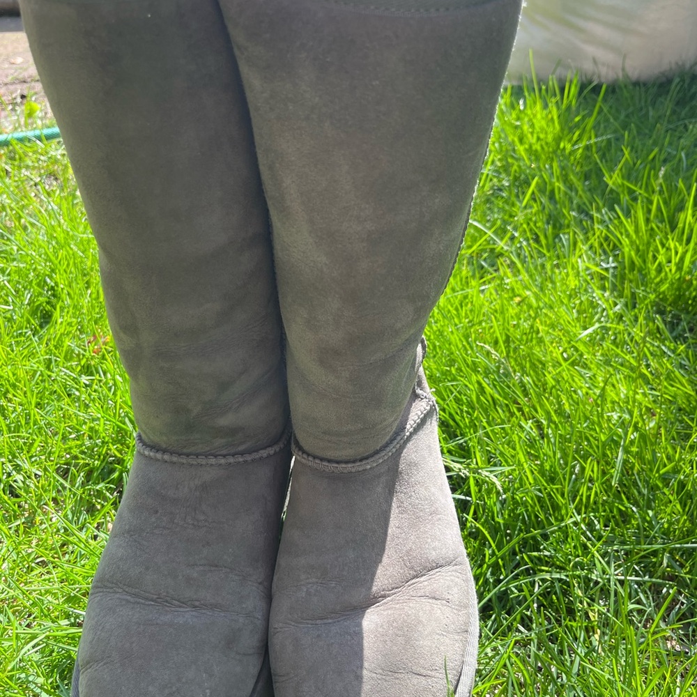 Women's Gray Tall Ugg Boots
